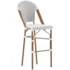 Flash Furniture SDA-AD642001-F-BS-WHGY-NAT-GG 30″ White/Gray French Stool