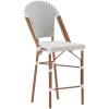 Flash Furniture SDA-AD642001-F-CS-WHGY-NAT-GG 26″ White/Gray French Stool