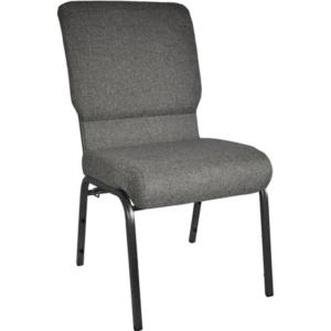 Flash Furniture Advantage Mixed Tan Church Chairs 18.5 in. Wide(Charcoal Gray Fabric/Silver Vein Frame)