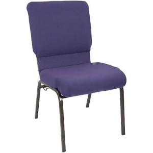 Flash Furniture Advantage Mixed Tan Church Chairs 18.5 in. Wide(Eggplant Fabric/Gold Vein Frame)