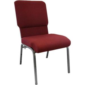 Flash Furniture Advantage Mixed Tan Church Chairs 18.5 in. Wide(Maroon Fabric/Silver Vein Frame)