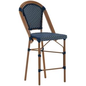 Flash Furniture SDA-AD642001-CS-NVYWH-NAT-GG 26″ Navy/White French Stool