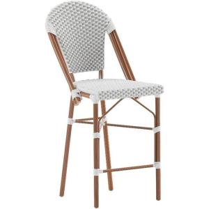 Flash Furniture SDA-AD642001-F-CS-WHGY-NAT-GG 26″ White/Gray French Stool