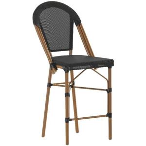 Flash Furniture SDA-AD642107-CS-BK-NAT-GG Black French Cafe Stool