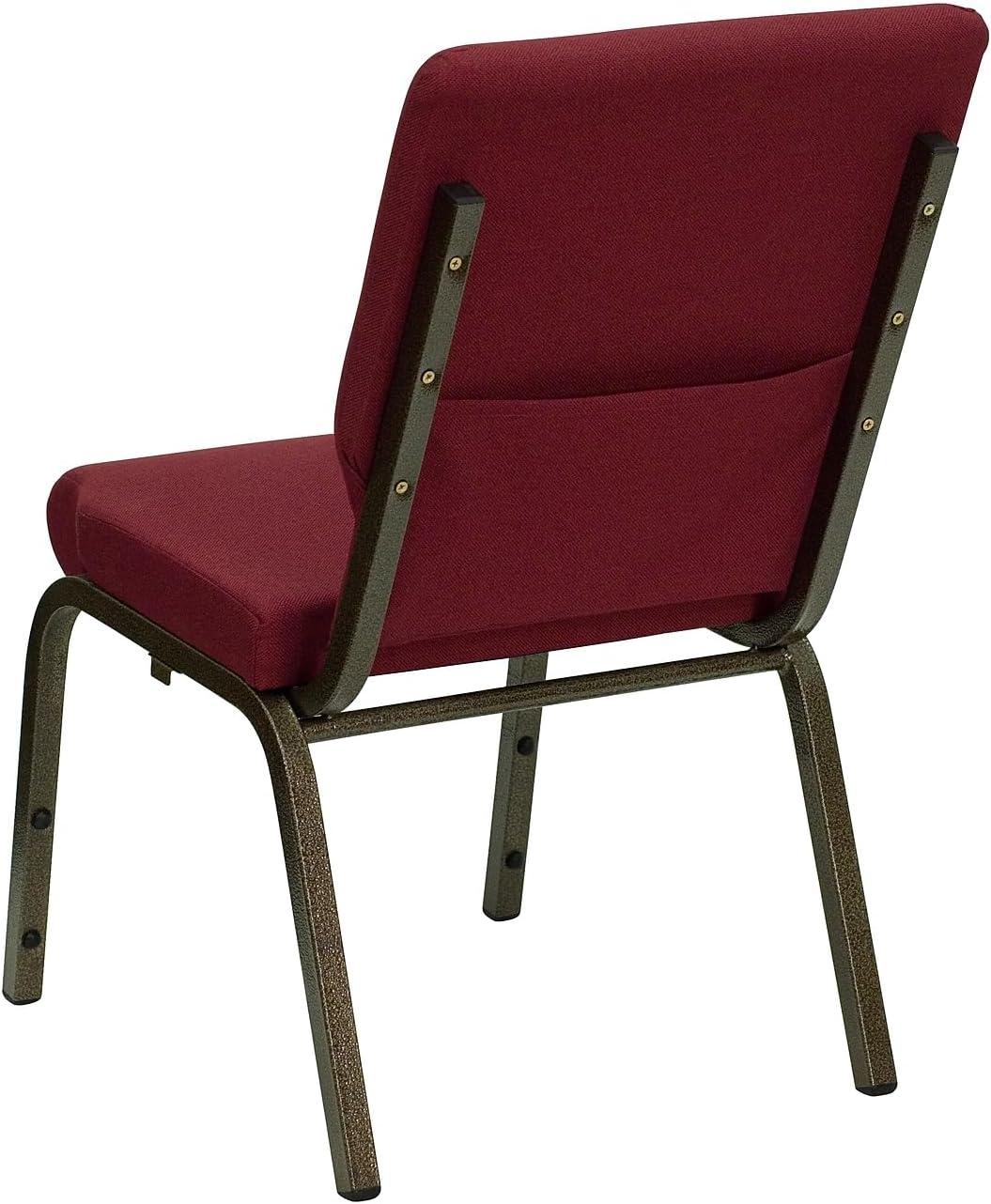 image:imageFlash Furniture 4 Pack HERCULES Series 185W Stacking Church Chair in Black Fabric Silver Vein FrameBurgundy FabricGold Vein Frame