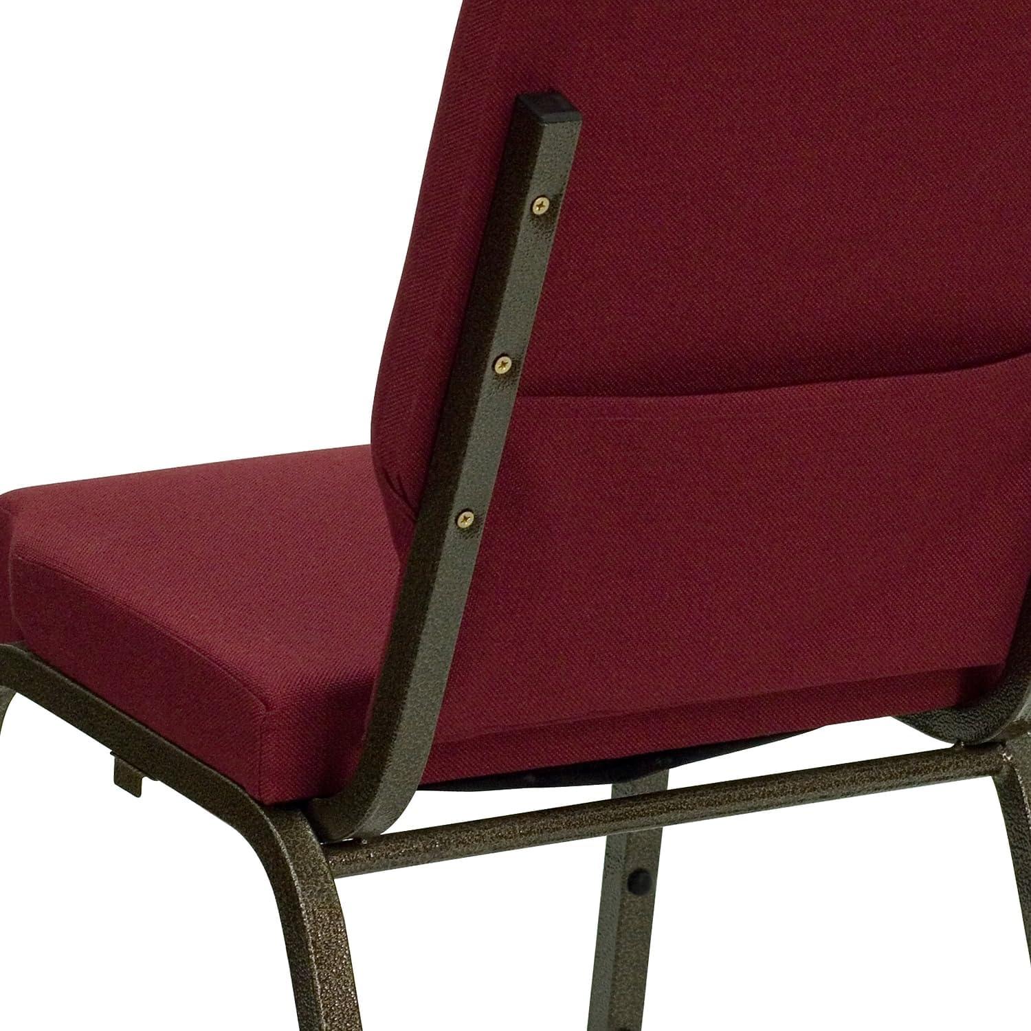 image:imageFlash Furniture 4 Pack HERCULES Series 185W Stacking Church Chair in Black Fabric Silver Vein FrameBurgundy FabricGold Vein Frame