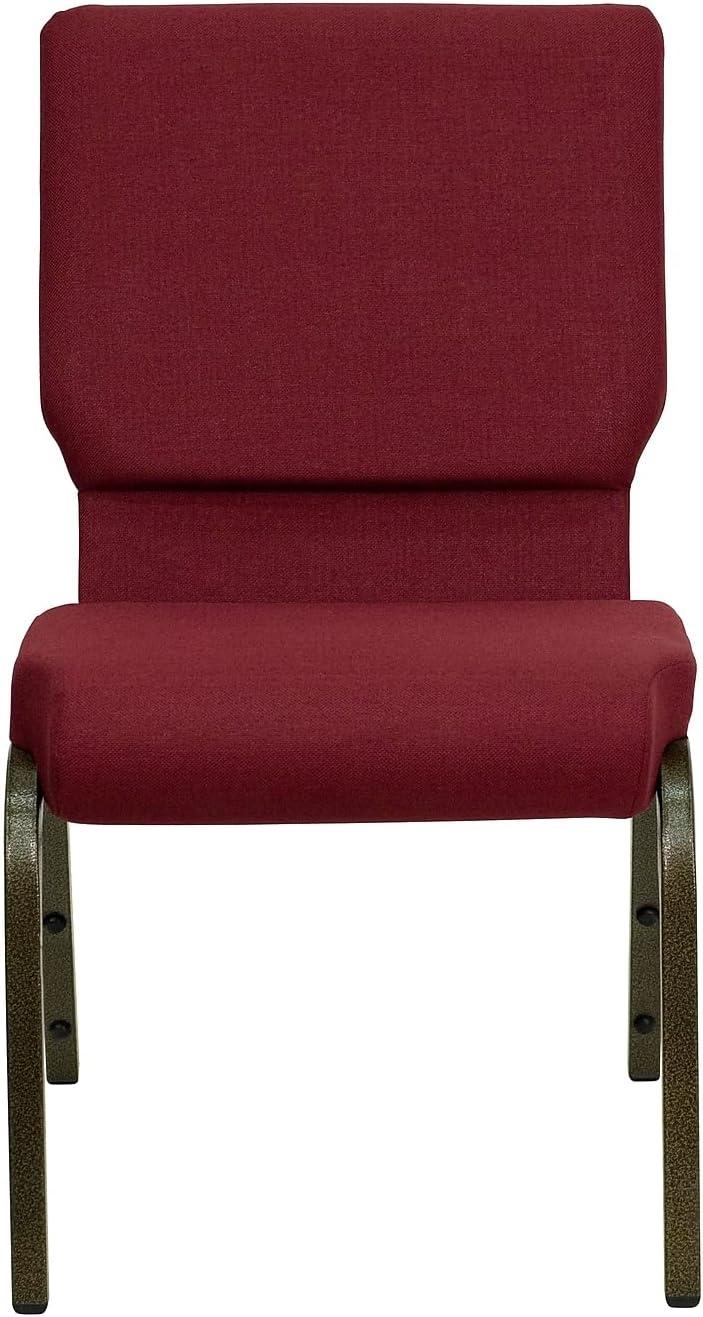 image:imageFlash Furniture 4 Pack HERCULES Series 185W Stacking Church Chair in Black Fabric Silver Vein FrameBurgundy FabricGold Vein Frame