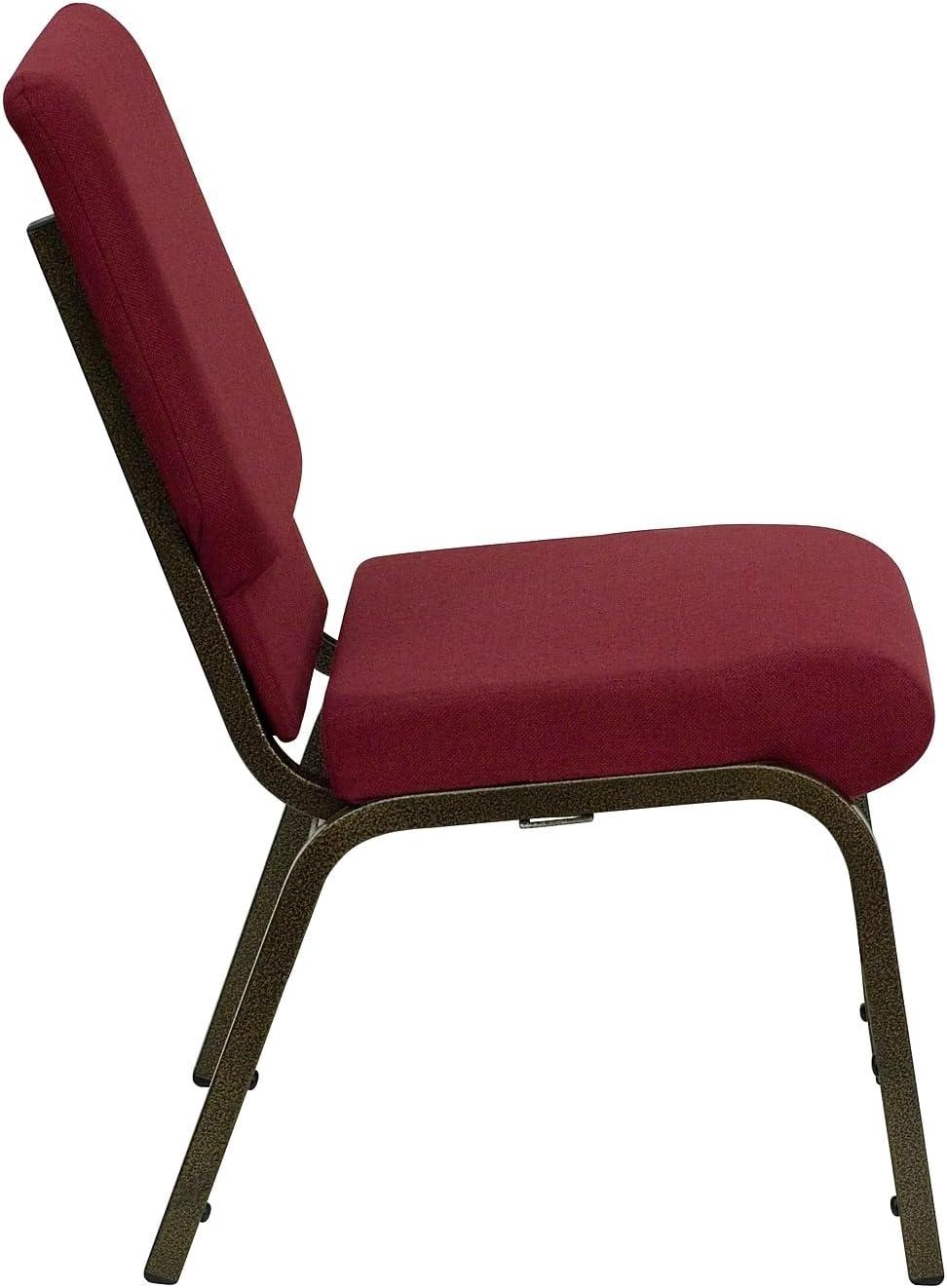 image:imageFlash Furniture 4 Pack HERCULES Series 185W Stacking Church Chair in Black Fabric Silver Vein FrameBurgundy FabricGold Vein Frame