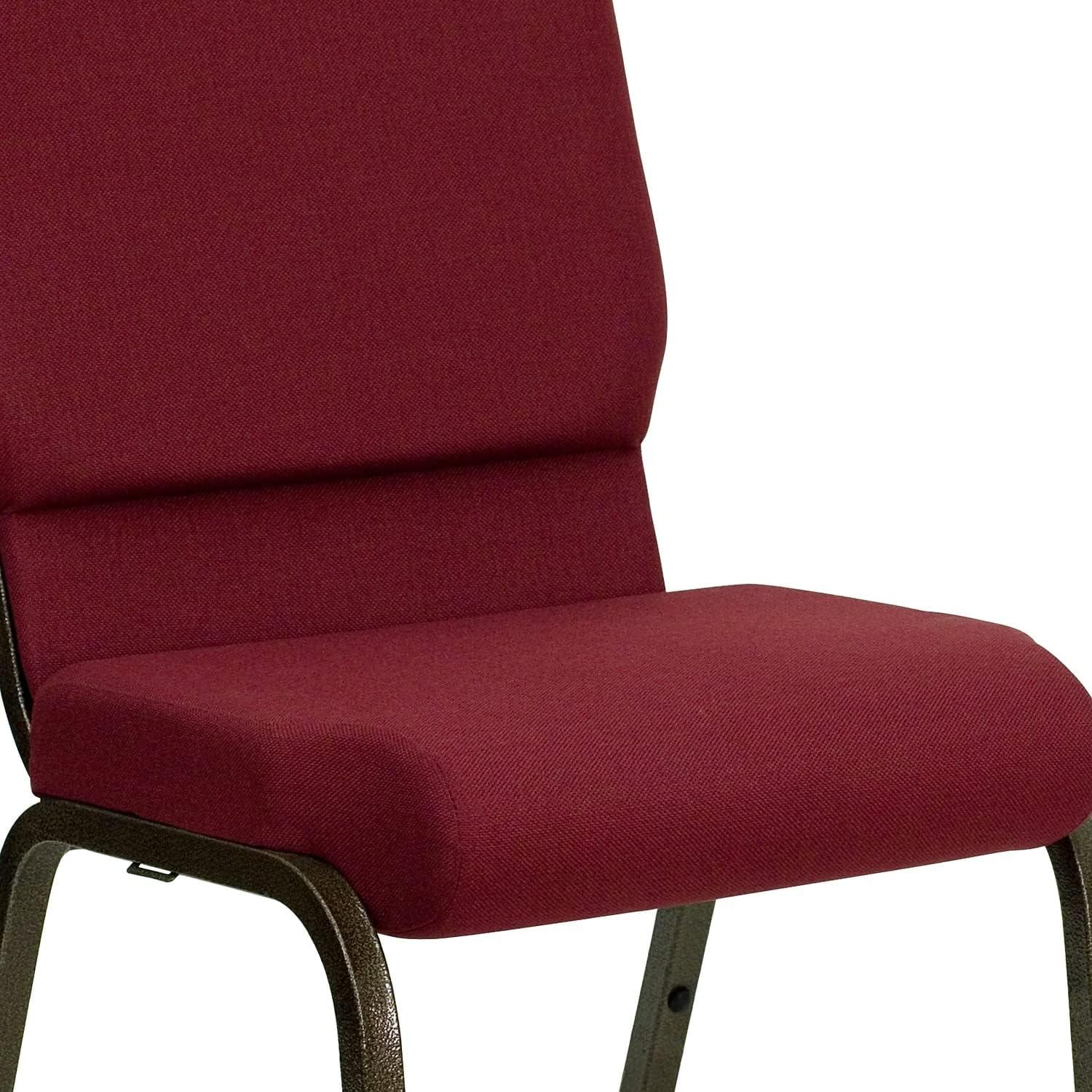 image:imageFlash Furniture 4 Pack HERCULES Series 185W Stacking Church Chair in Black Fabric Silver Vein FrameBurgundy FabricGold Vein Frame