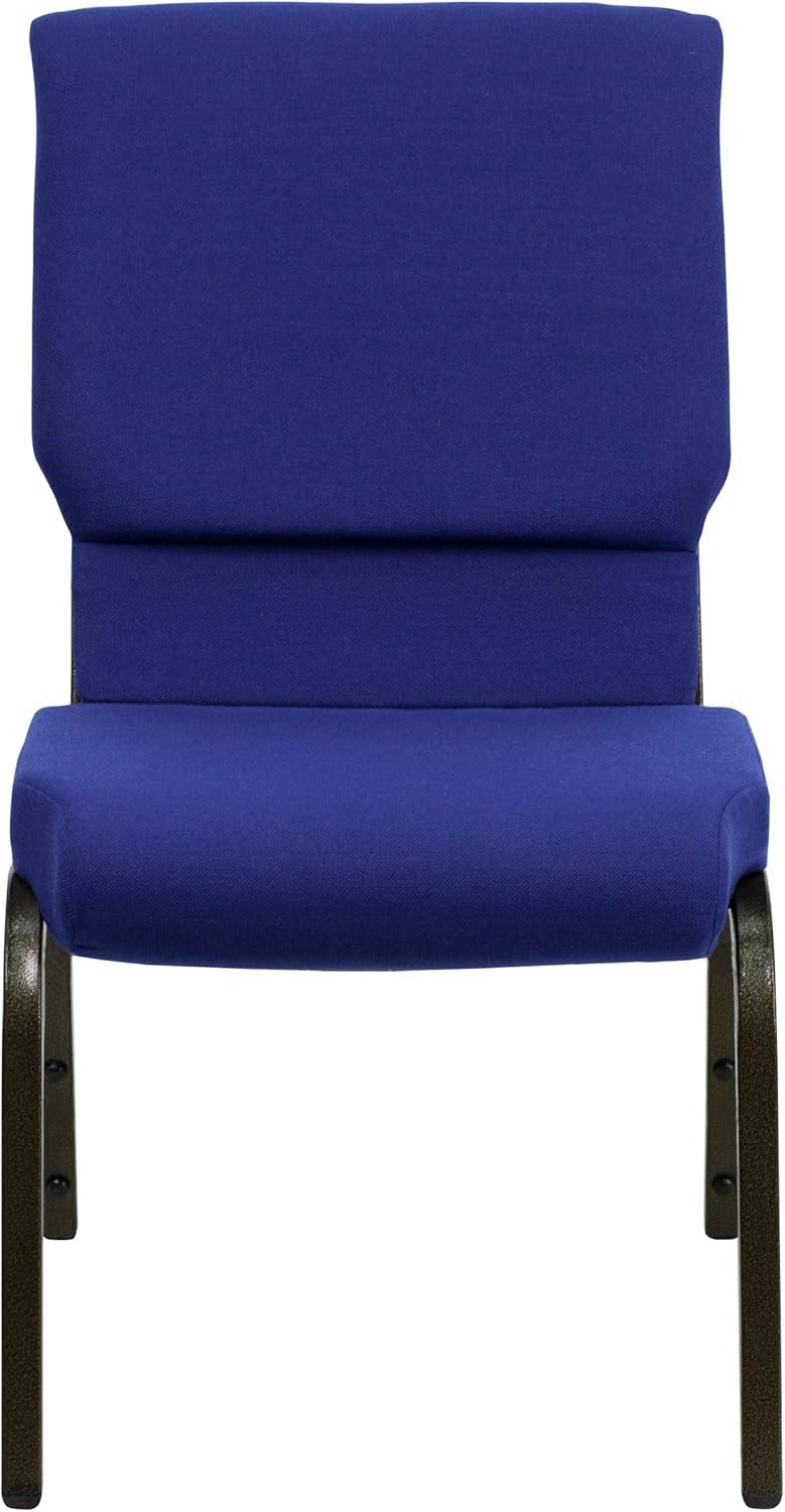 image:imageFlash Furniture 4 Pack HERCULES Series 185W Stacking Church Chair in Black Fabric Silver Vein FrameNavy Blue FabricGold Vein Frame