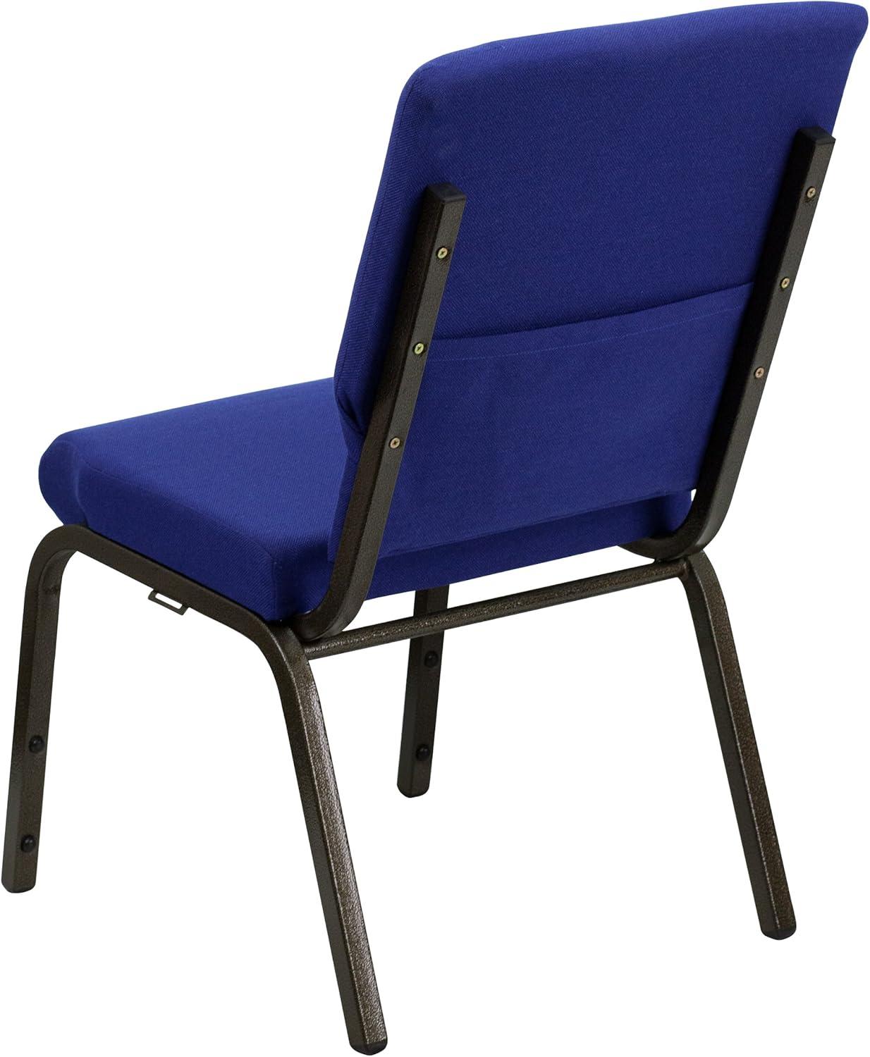 image:imageFlash Furniture 4 Pack HERCULES Series 185W Stacking Church Chair in Black Fabric Silver Vein FrameNavy Blue FabricGold Vein Frame