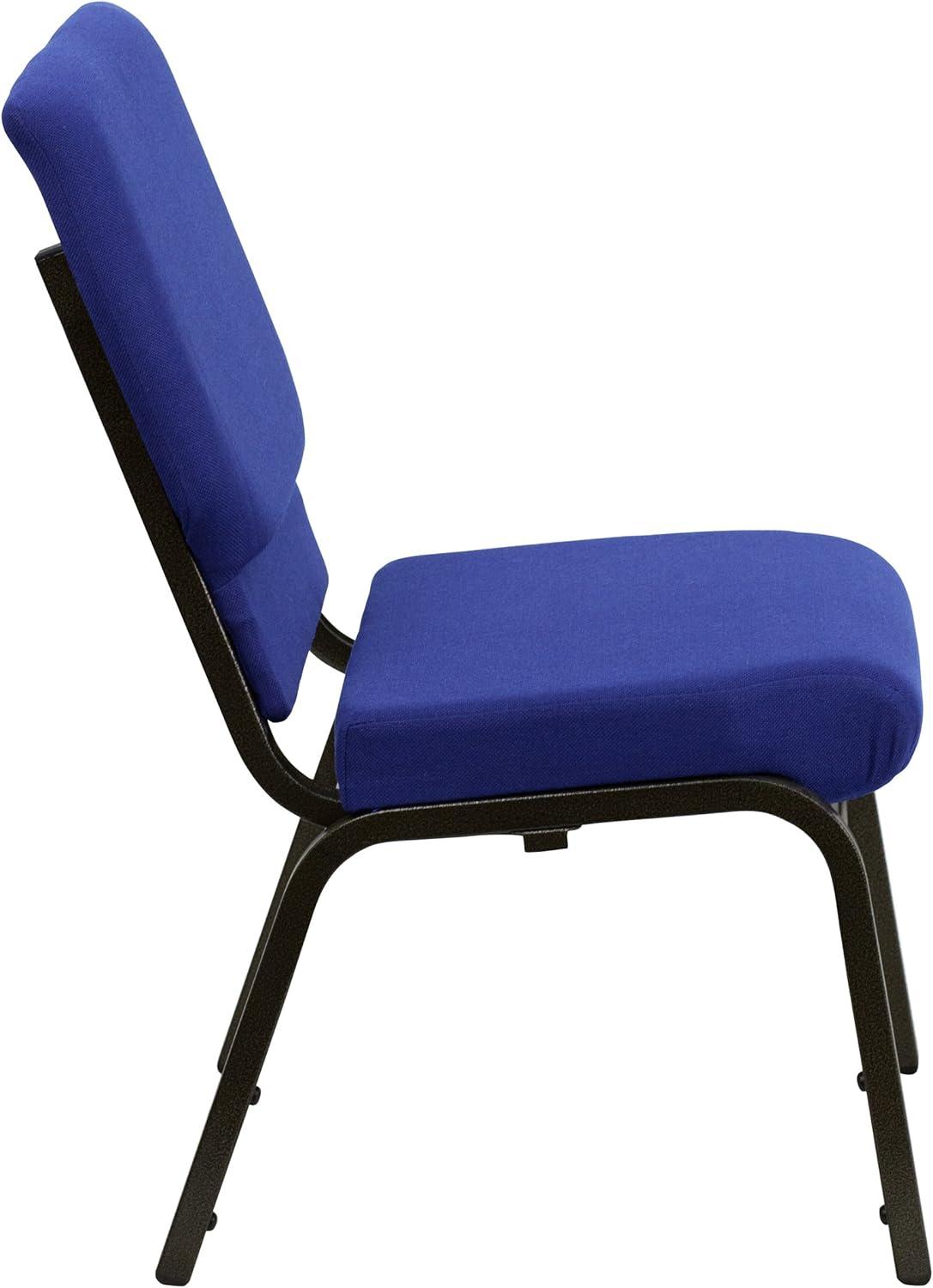 image:imageFlash Furniture 4 Pack HERCULES Series 185W Stacking Church Chair in Black Fabric Silver Vein FrameNavy Blue FabricGold Vein Frame