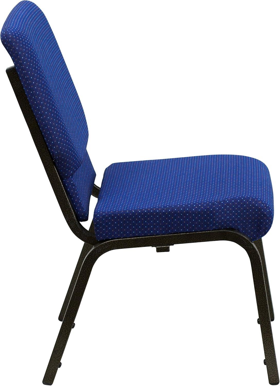 image:imageFlash Furniture 4 Pack HERCULES Series 185W Stacking Church Chair in Black Fabric Silver Vein FrameNavy Blue Patterned FabricGold Vein Frame