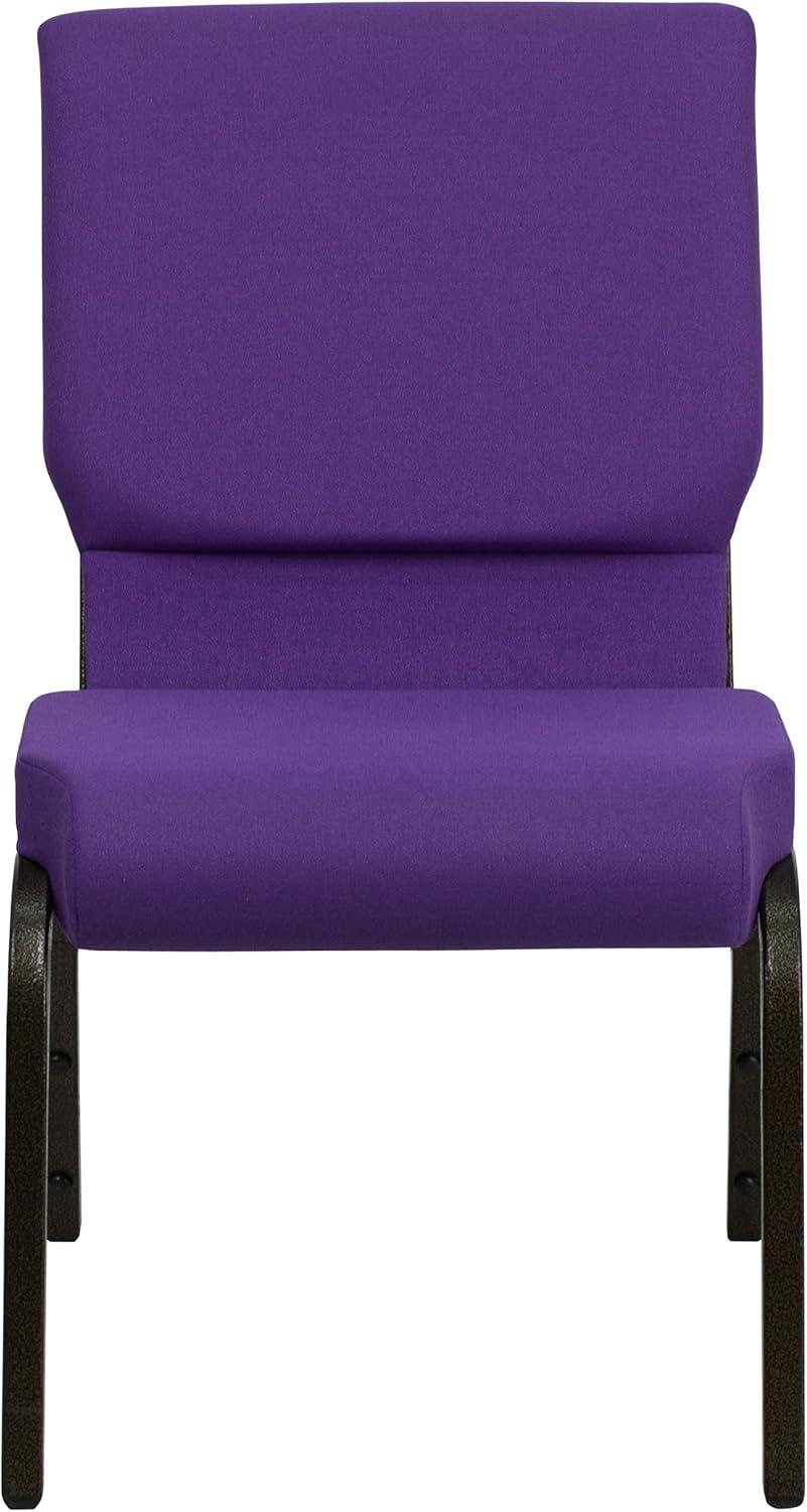 image:imageFlash Furniture 4 Pack HERCULES Series 185W Stacking Church Chair in Black Fabric Silver Vein FramePurple FabricGold Vein Frame