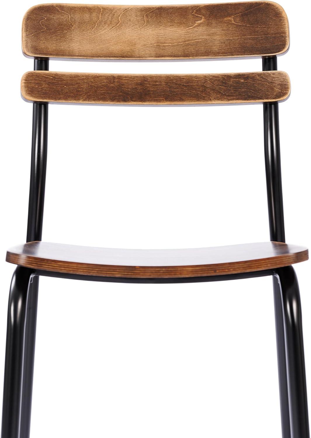 image:imageFlash Furniture Cyprus Commercial Grade Wood Dining Chair Metal Frame Solid Wood Seat and Back Floor Glides Set of 2 WhiteAntique WhiteAntique Copper