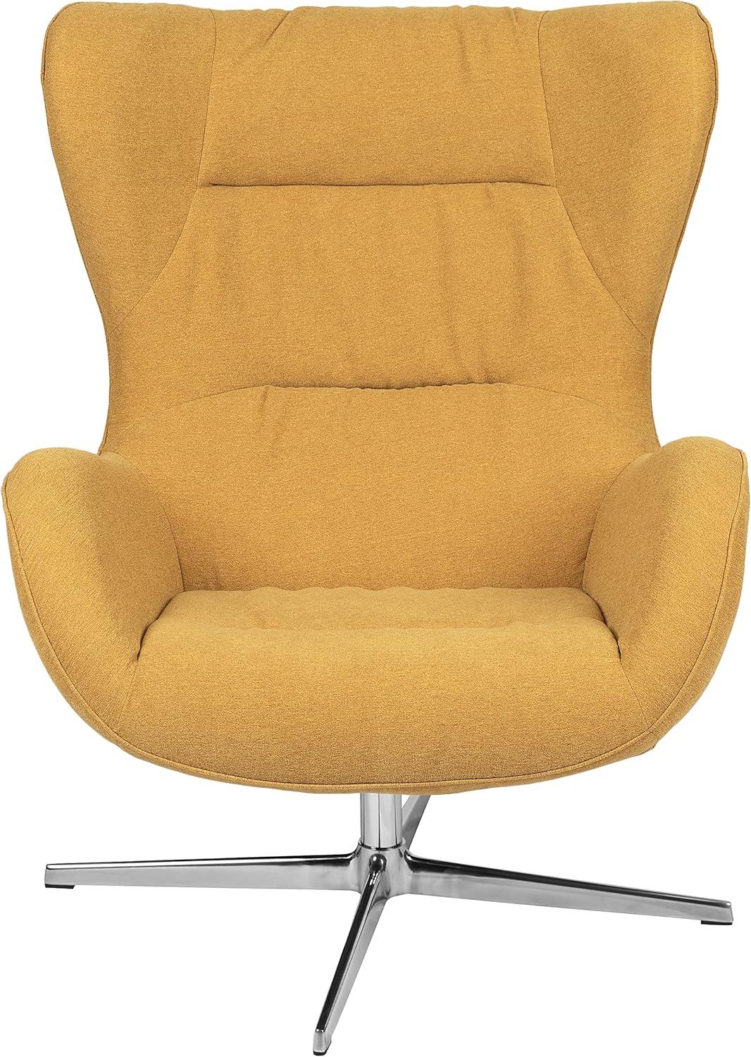 image:imageFlash Furniture Egg Series White LeatherSoft Side Reception ChairCitron Fabric