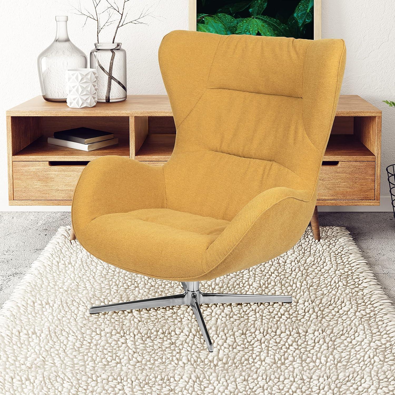 image:imageFlash Furniture Egg Series White LeatherSoft Side Reception ChairCitron Fabric