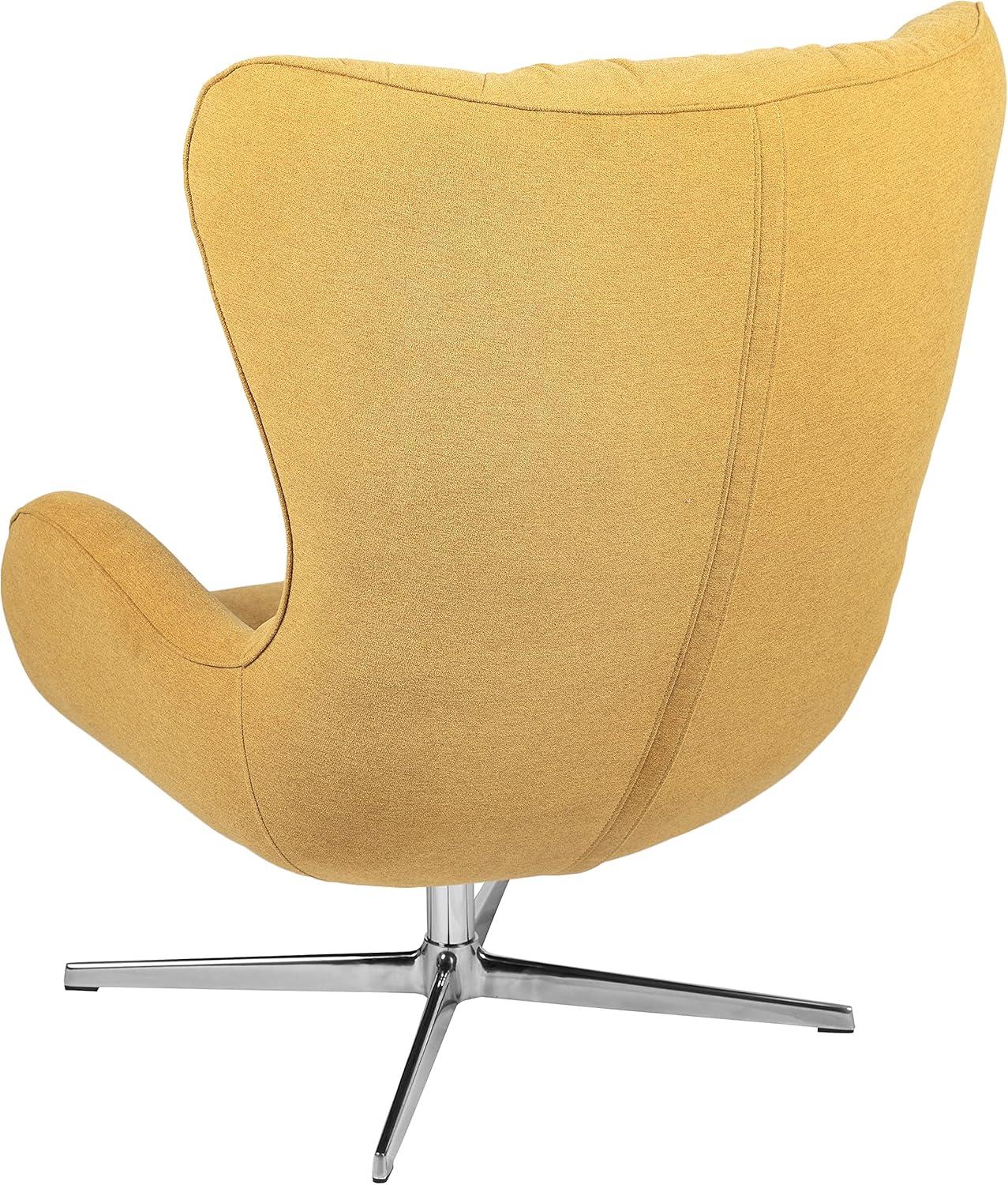image:imageFlash Furniture Egg Series White LeatherSoft Side Reception ChairCitron Fabric