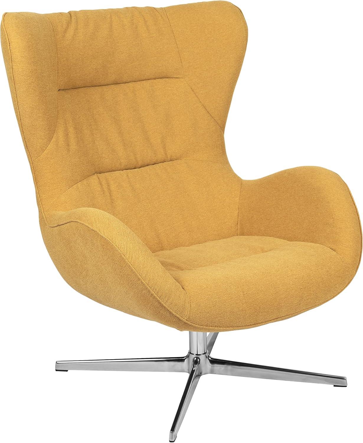 image:imageFlash Furniture Egg Series White LeatherSoft Side Reception ChairCitron Fabric
