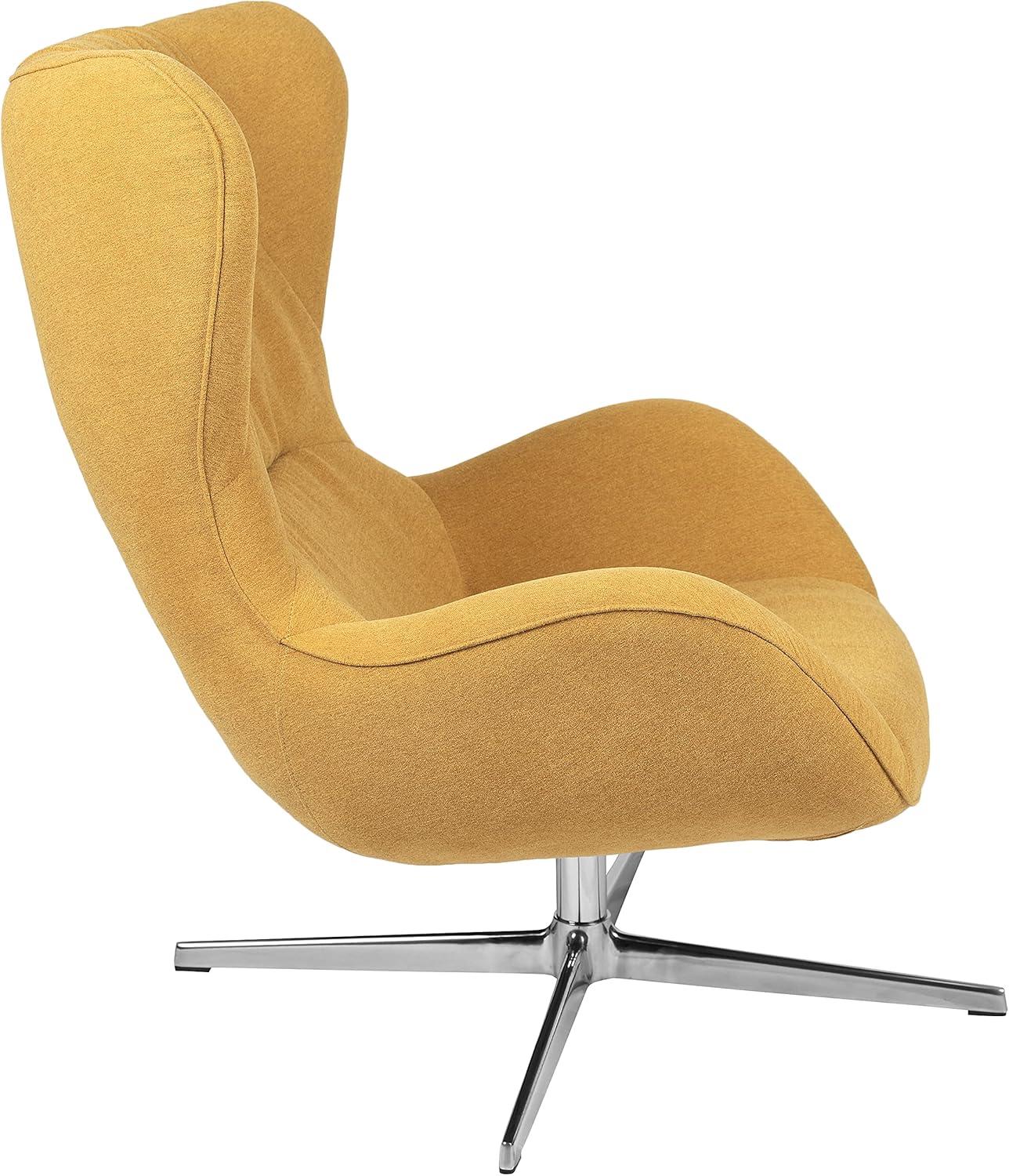 image:imageFlash Furniture Egg Series White LeatherSoft Side Reception ChairCitron Fabric