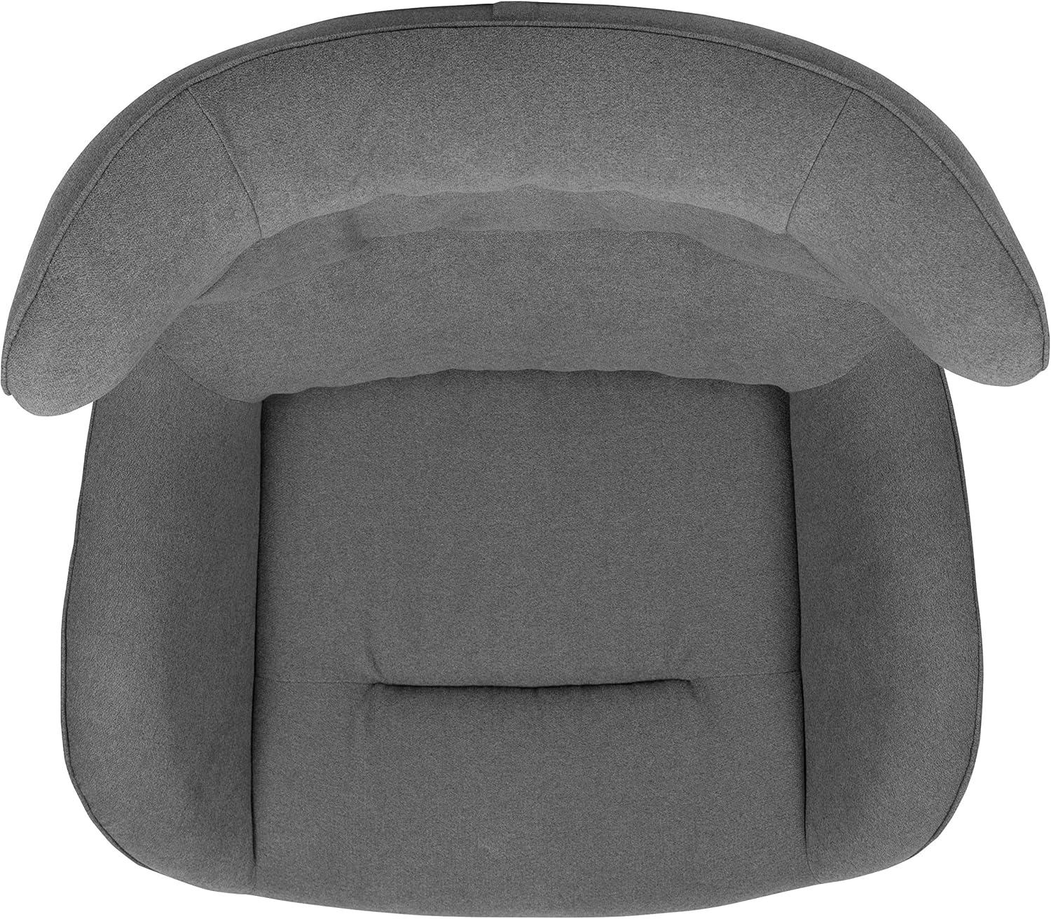 image:imageFlash Furniture Egg Series White LeatherSoft Side Reception ChairGray Fabric