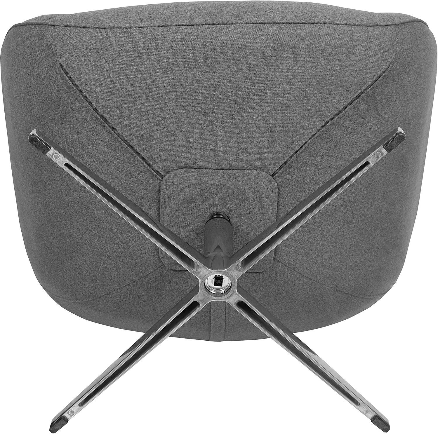 image:imageFlash Furniture Egg Series White LeatherSoft Side Reception ChairGray Fabric