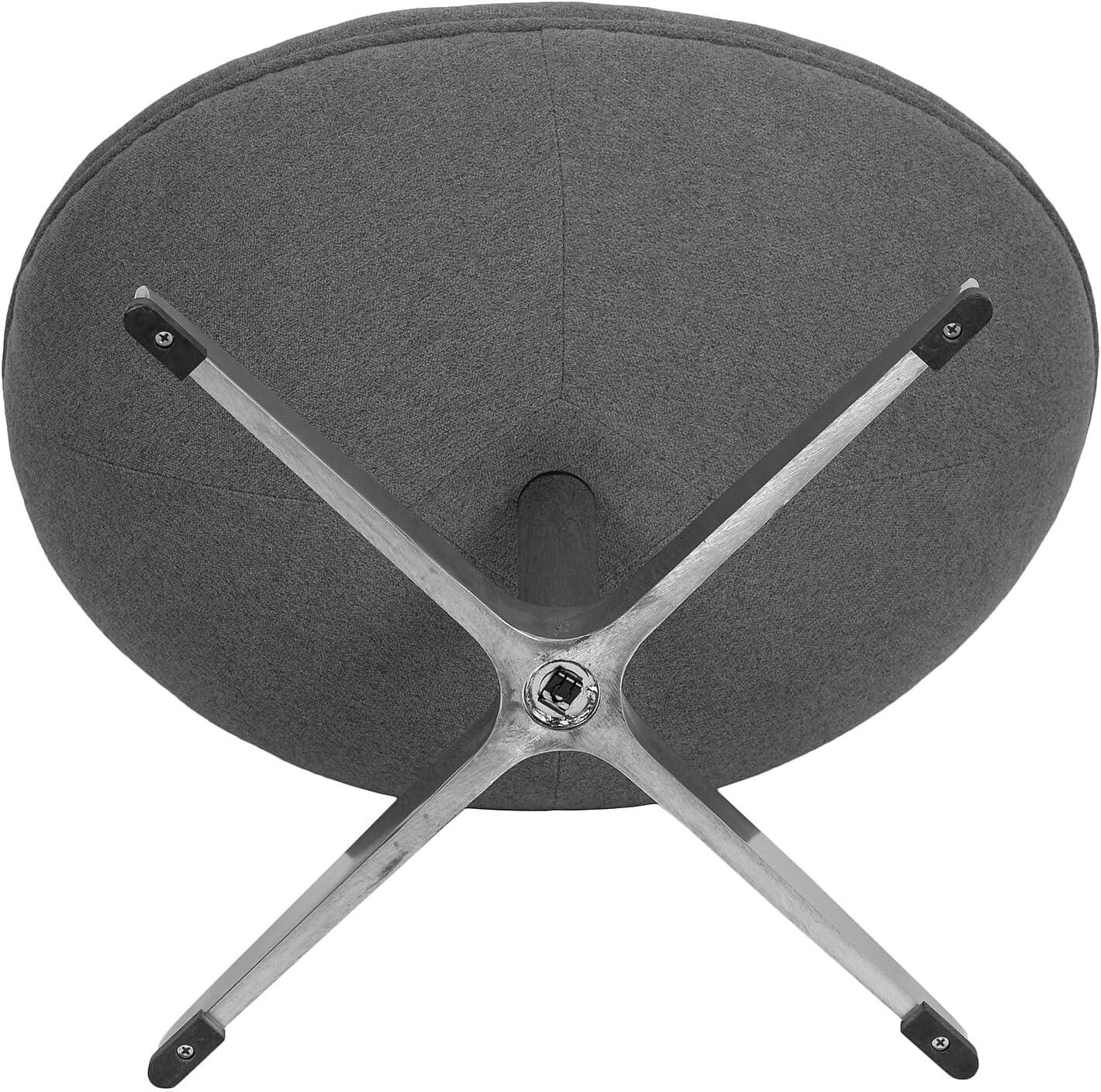 image:imageFlash Furniture Egg Series White LeatherSoft Side Reception ChairGray Fabric