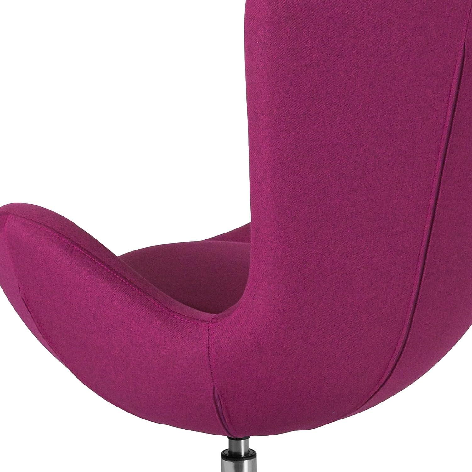 image:imageFlash Furniture Egg Series White LeatherSoft Side Reception ChairMagenta Fabric