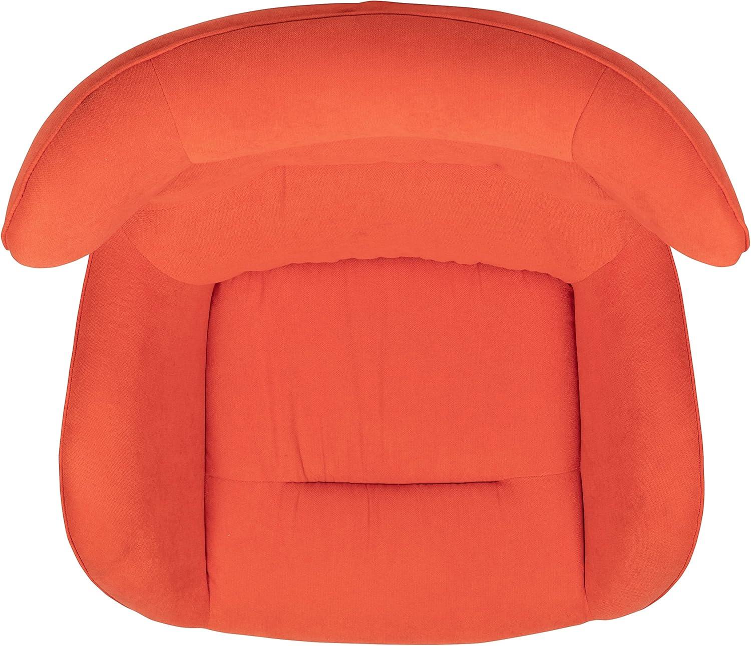 image:imageFlash Furniture Egg Series White LeatherSoft Side Reception ChairOrange Fabric