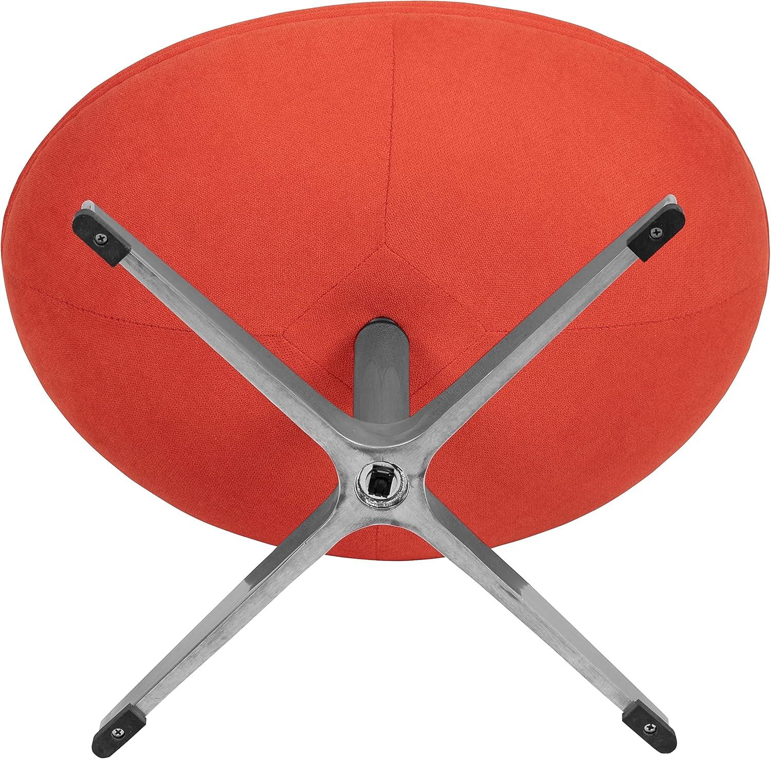 image:imageFlash Furniture Egg Series White LeatherSoft Side Reception ChairOrange Fabric