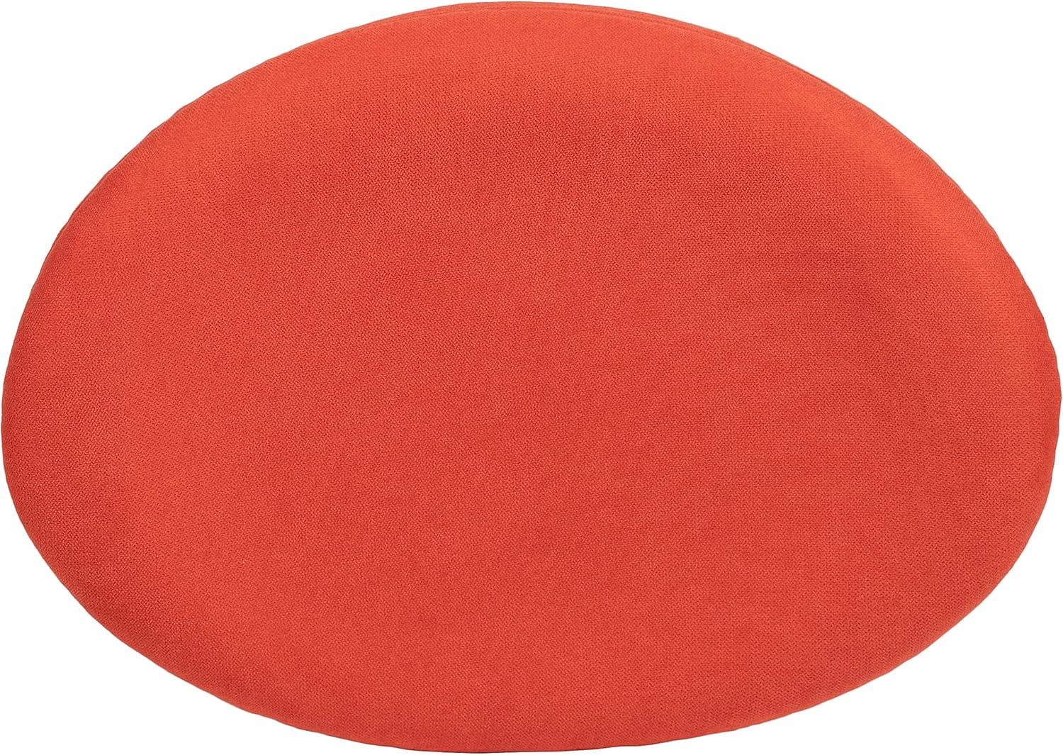 image:imageFlash Furniture Egg Series White LeatherSoft Side Reception ChairOrange Fabric