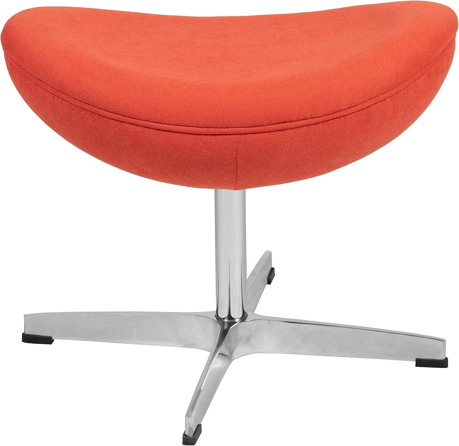 image:imageFlash Furniture Egg Series White LeatherSoft Side Reception ChairOrange Fabric