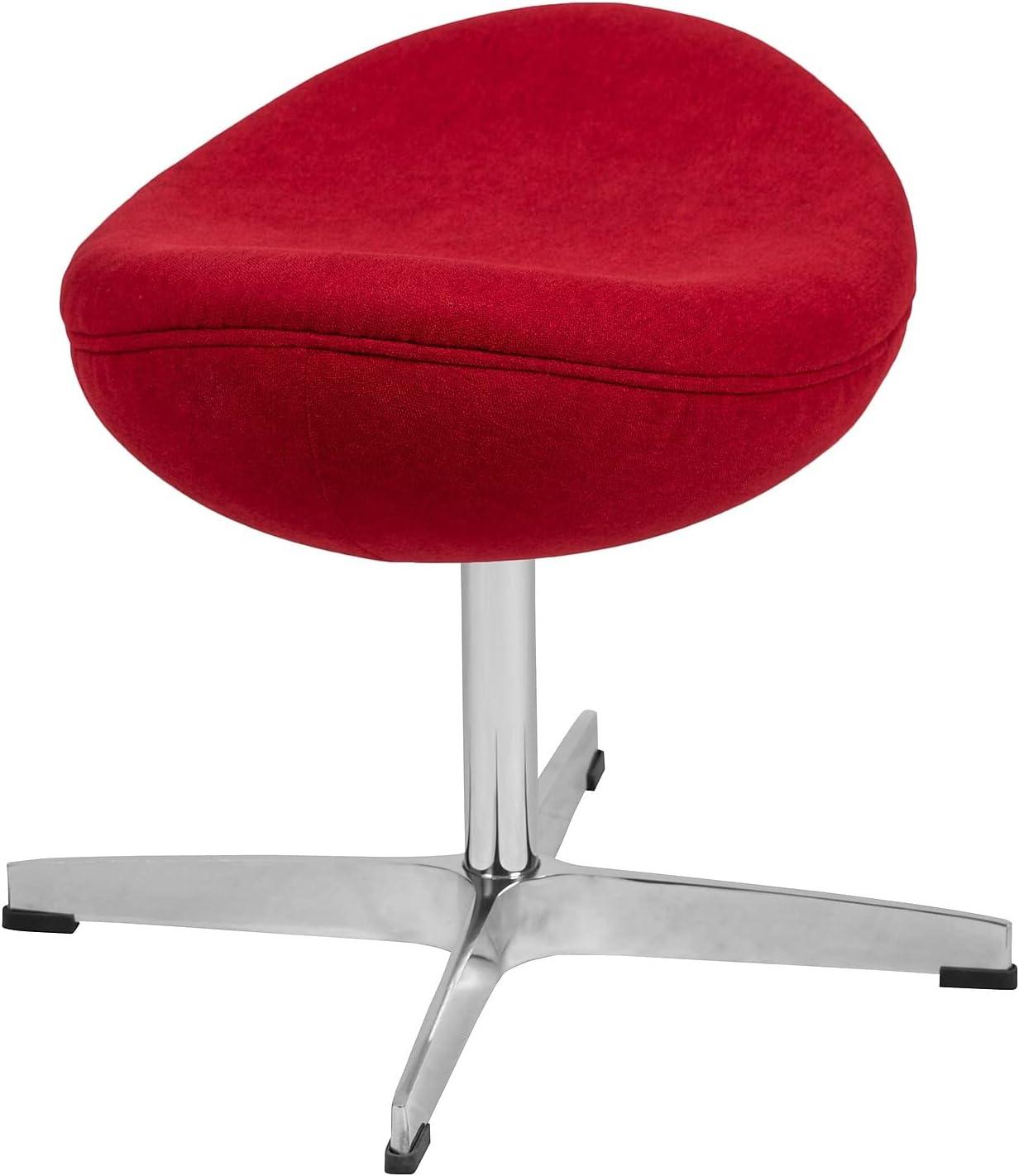image:imageFlash Furniture Egg Series White LeatherSoft Side Reception ChairRed Fabric