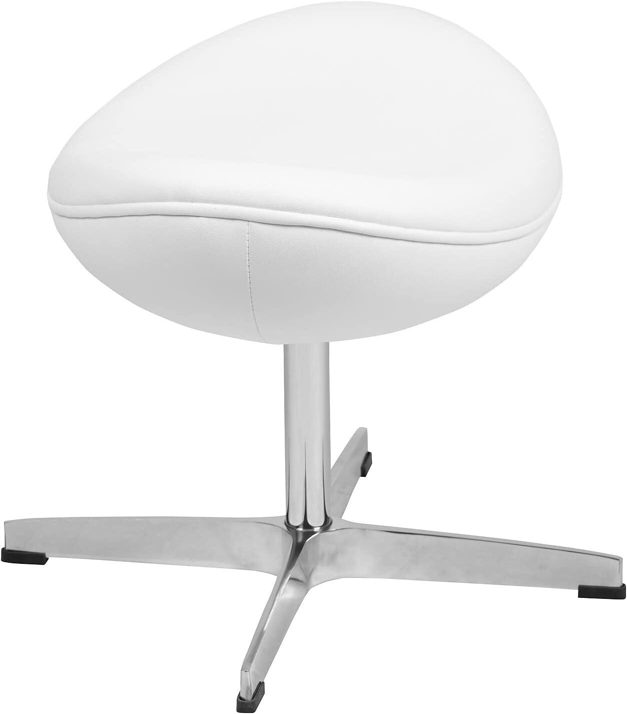 image:imageFlash Furniture Egg Series White LeatherSoft Side Reception ChairWhite Leathersoft
