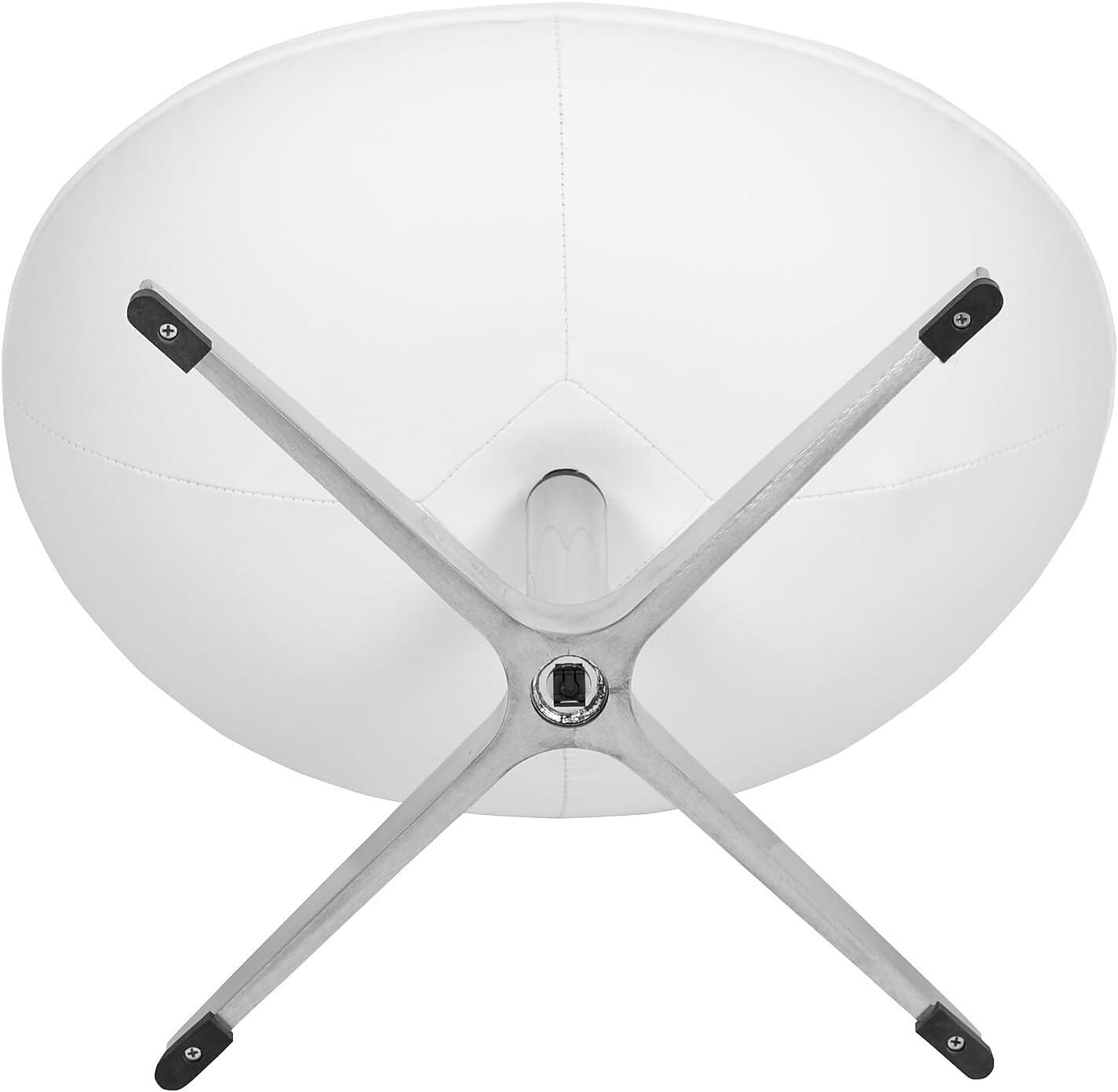image:imageFlash Furniture Egg Series White LeatherSoft Side Reception ChairWhite Leathersoft