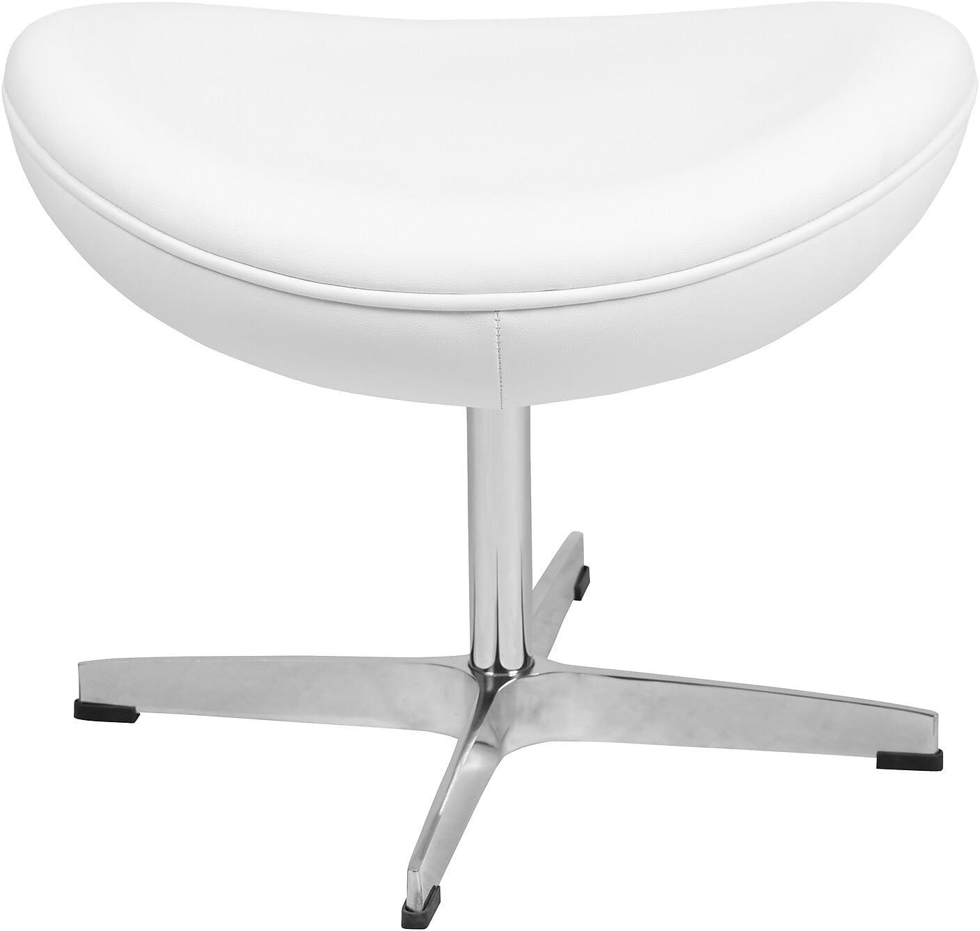image:imageFlash Furniture Egg Series White LeatherSoft Side Reception ChairWhite Leathersoft