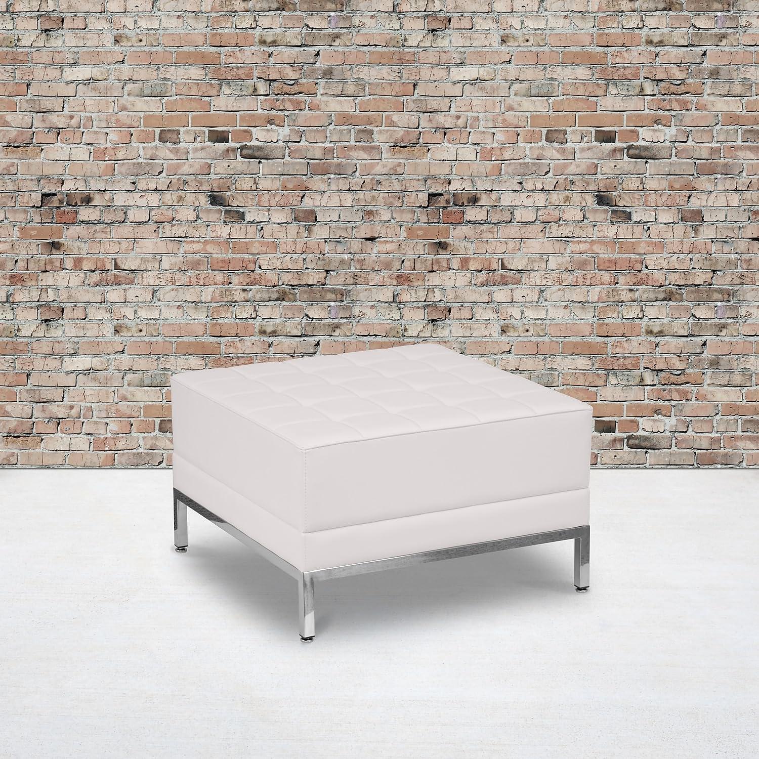 image:imageFlash Furniture HERCULES Imagination Series Commercial Grade White LeatherSoft Ottoman