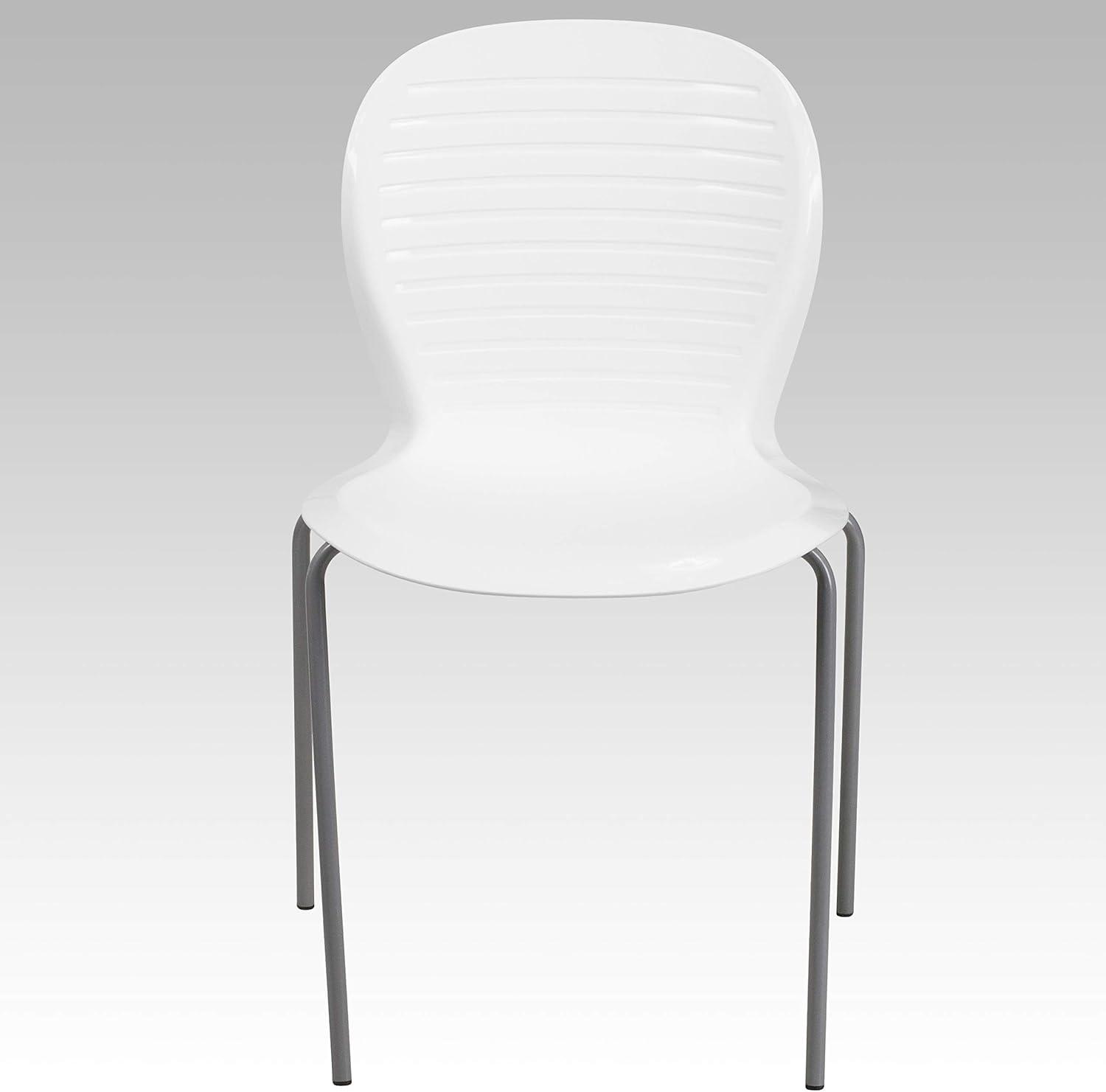 image:imageFlash Furniture HERCULES Series 551 lb Capacity White Stack ChairWhite