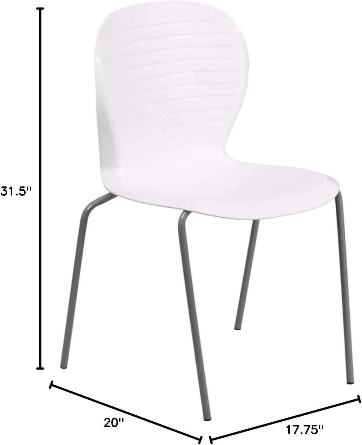 image:imageFlash Furniture HERCULES Series 551 lb Capacity White Stack ChairWhite