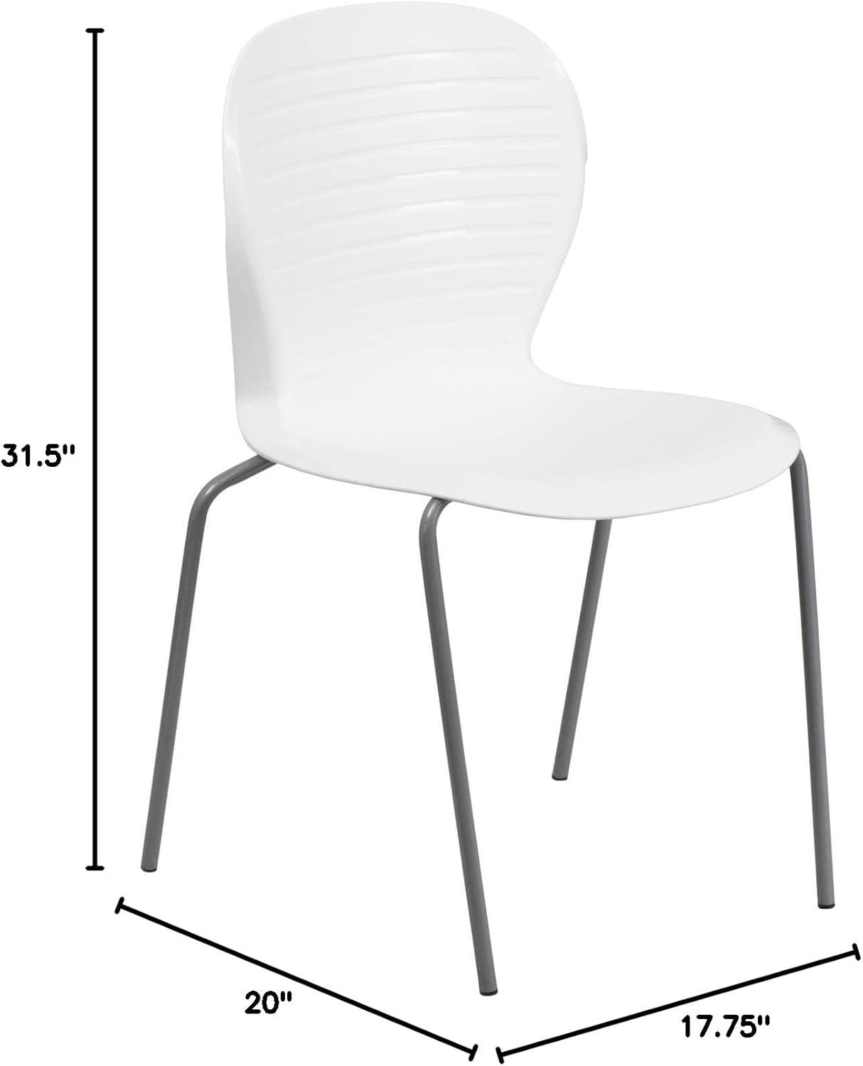 image:imageFlash Furniture HERCULES Series 551 lb Capacity White Stack ChairWhite