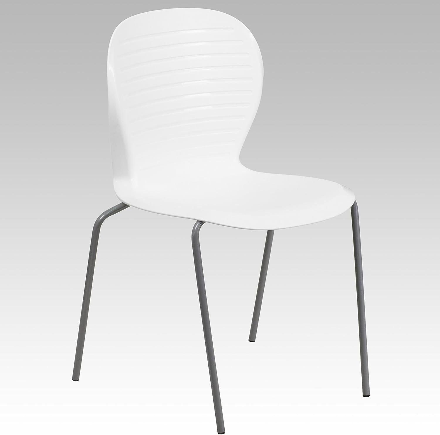 image:imageFlash Furniture HERCULES Series 551 lb Capacity White Stack ChairWhite