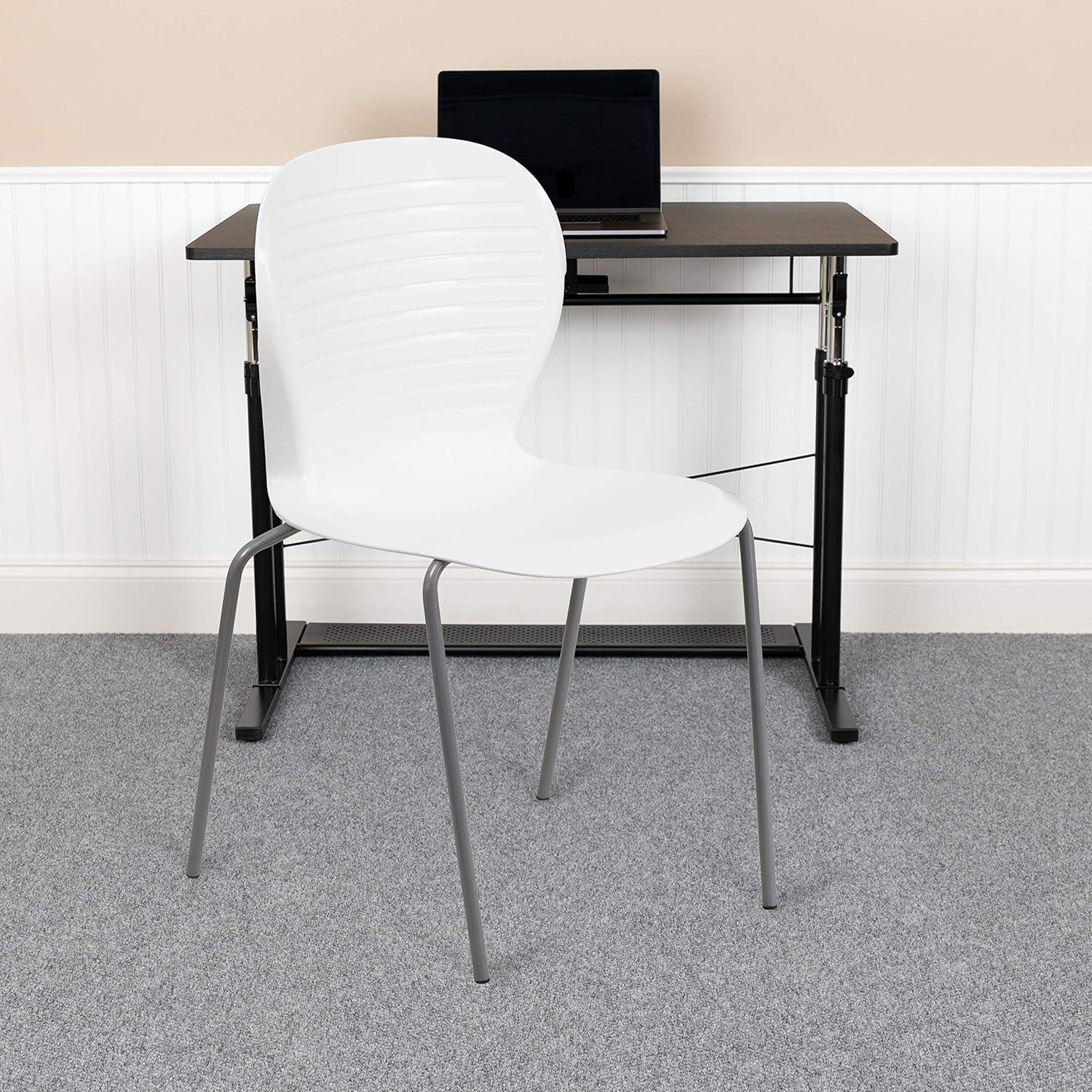 image:imageFlash Furniture HERCULES Series 551 lb Capacity White Stack ChairWhite