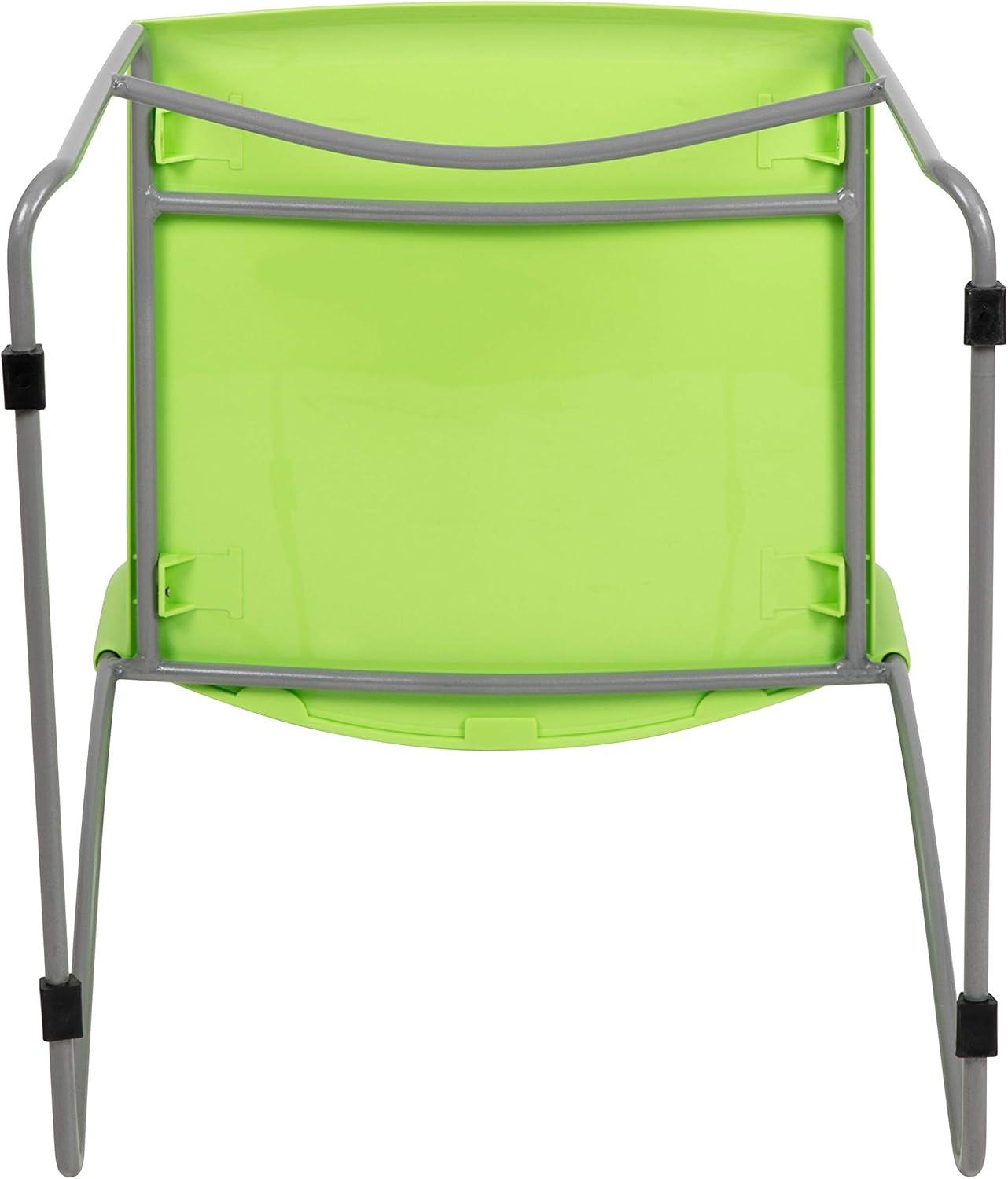 image:imageFlash Furniture HERCULES Series 661 lb Capacity Black Stack Chair with AirVent Back and Black Powder Coated Sled BaseGreen