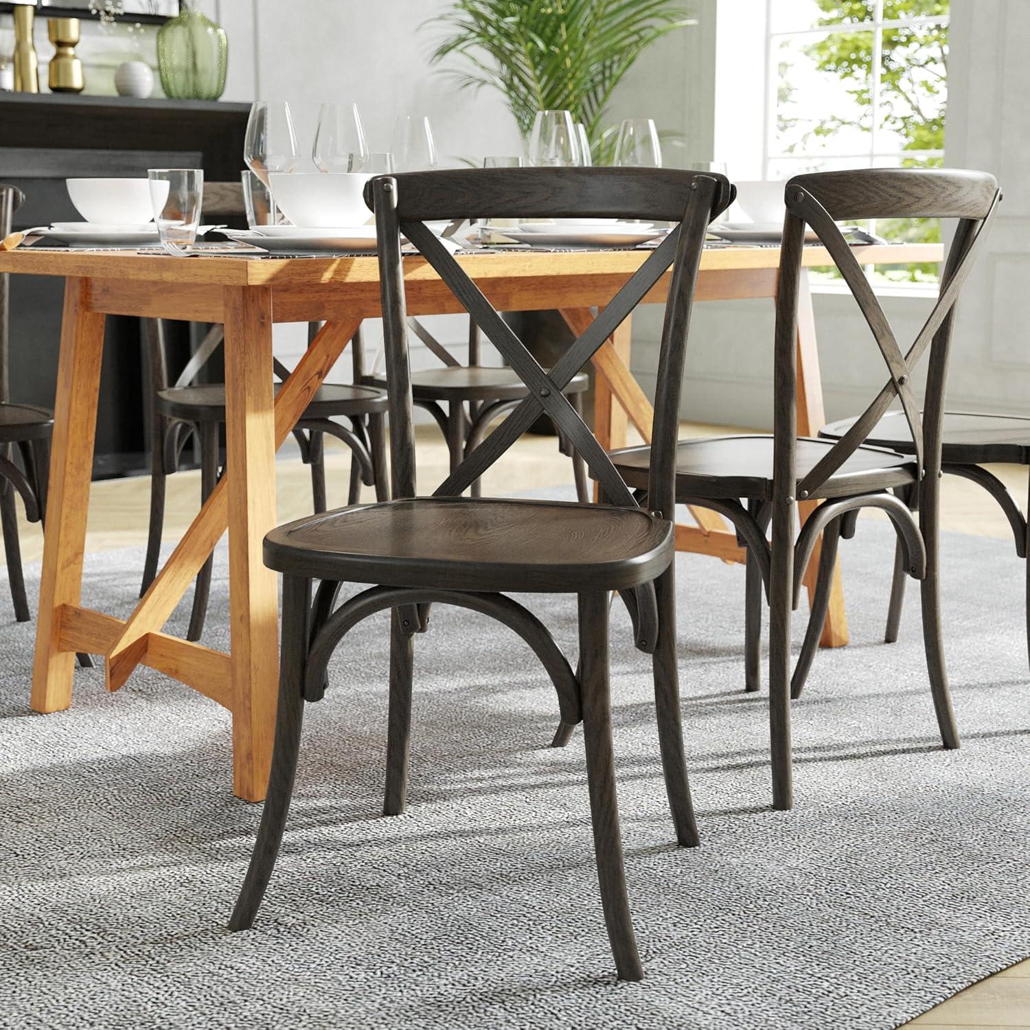 image:imageFlash Furniture HERCULES Series Early American Cross Back ChairEarly American