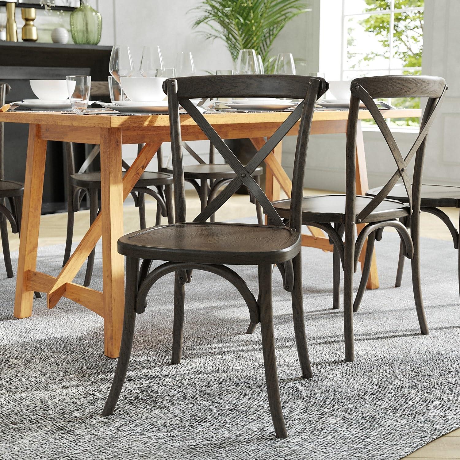 image:imageFlash Furniture HERCULES Series Early American Cross Back ChairEarly American