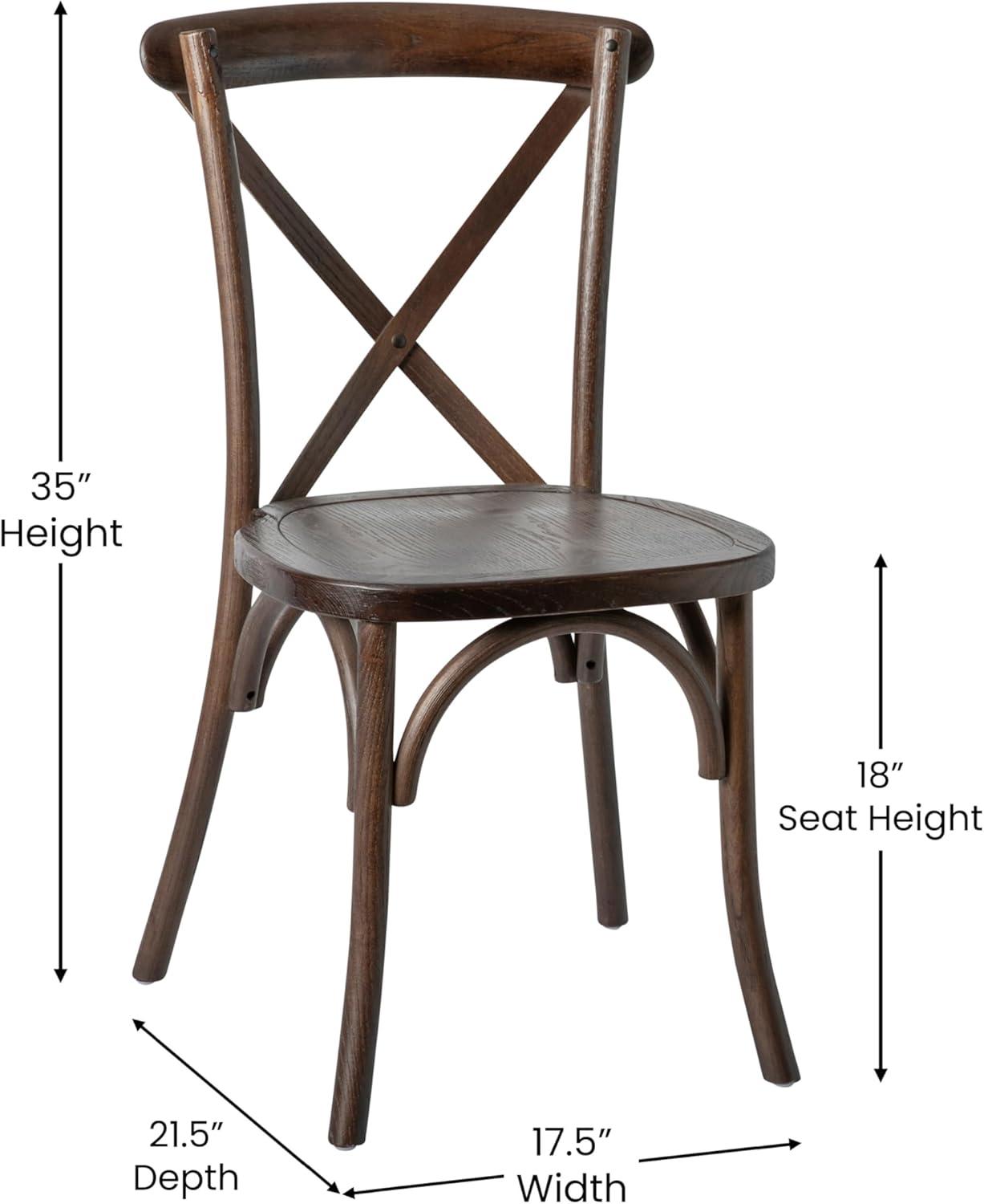 image:imageFlash Furniture HERCULES Series Early American Cross Back ChairMahogany