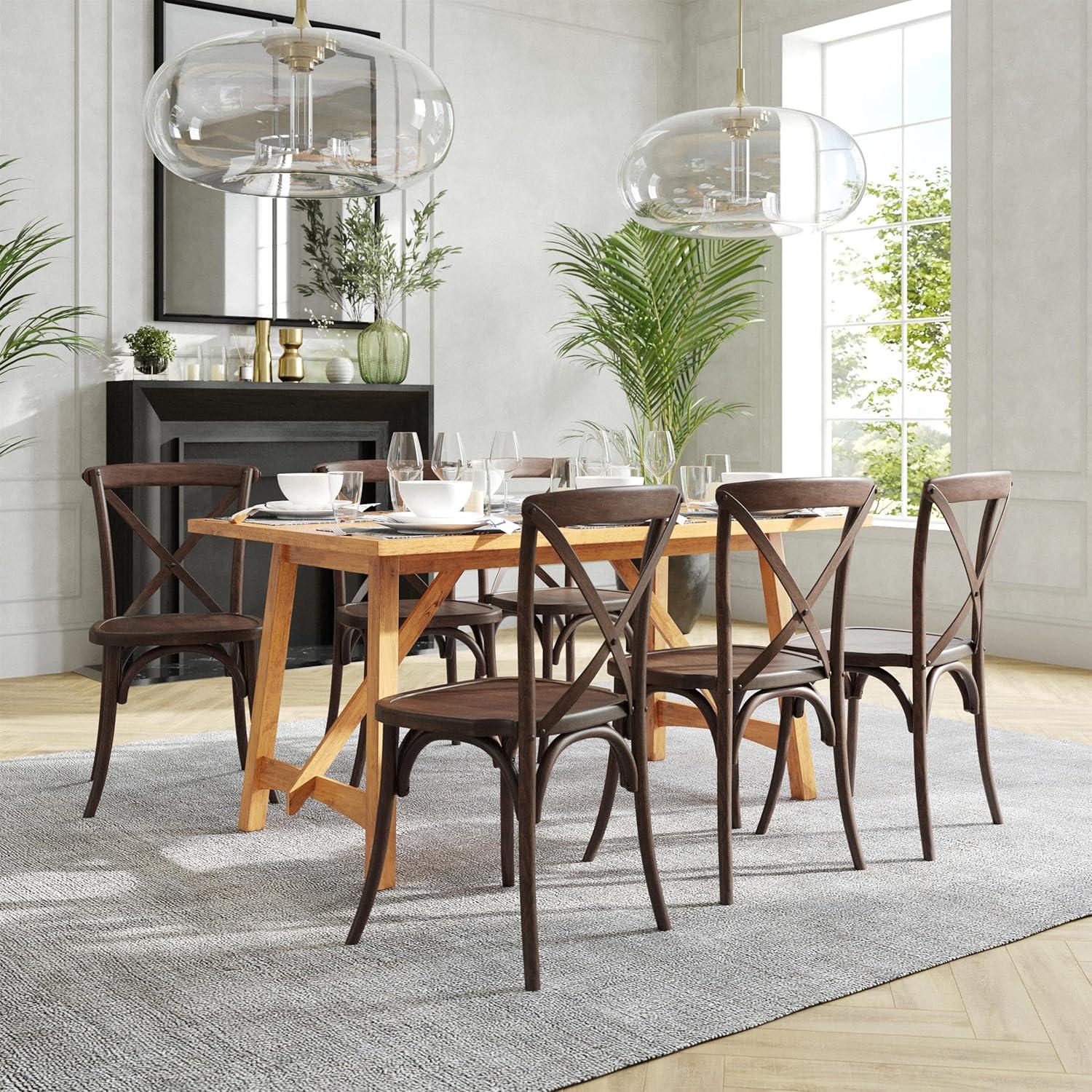 image:imageFlash Furniture HERCULES Series Early American Cross Back ChairMahogany