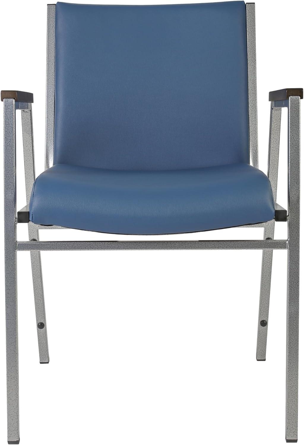 image:imageFlash Furniture HERCULES Series Heavy Duty Black Vinyl Stack Chair with Arms and Ganging BracketNavy Vinyl