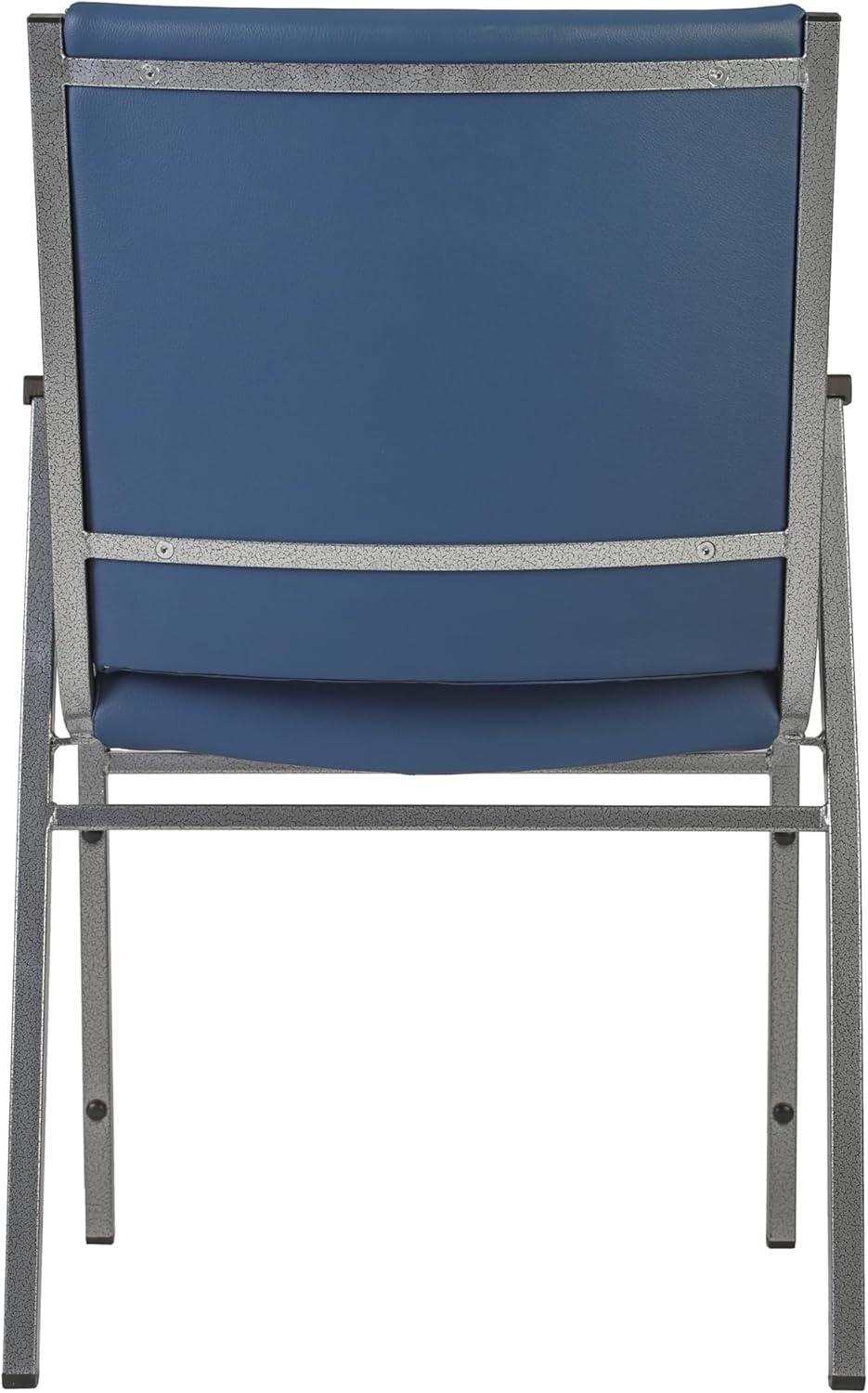 image:imageFlash Furniture HERCULES Series Heavy Duty Black Vinyl Stack Chair with Arms and Ganging BracketNavy Vinyl