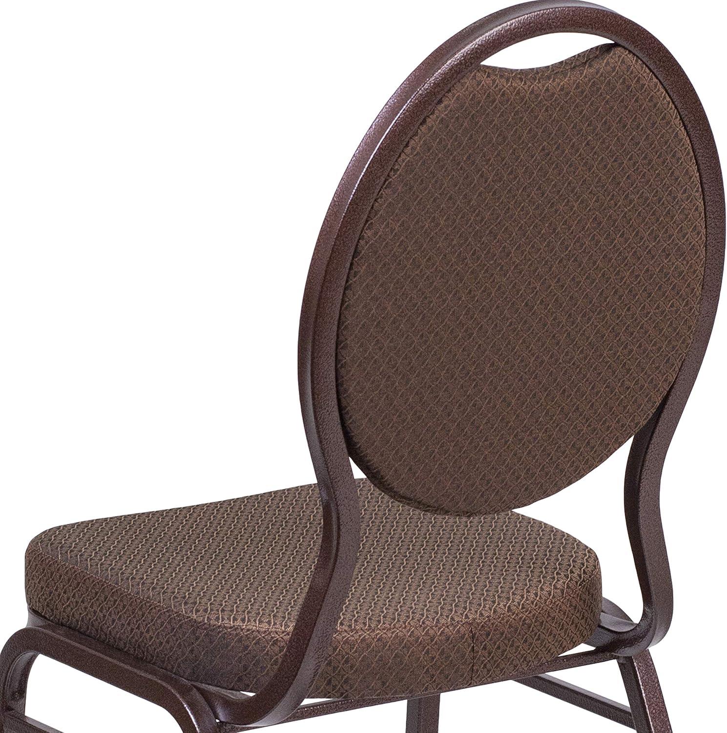 image:imageFlash Furniture HERCULES Series Teardrop Back Stacking Banquet Chair in Black Patterned Fabric Silver Vein FrameBrown Patterned FabricCopper Vein Frame